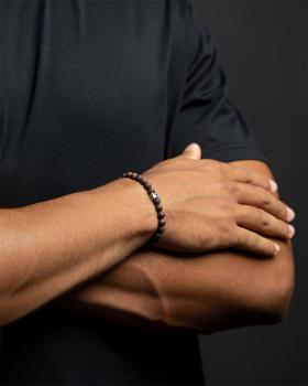 Preview: Armband mit 6 mm mattbraunem Bronzitstein - Mat Brown 6mm